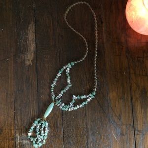 Beaded Seafoam Coastal Style Necklace